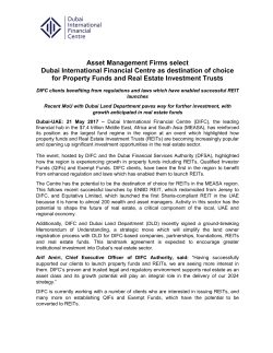 Asset Management Firms select Dubai International Financial
