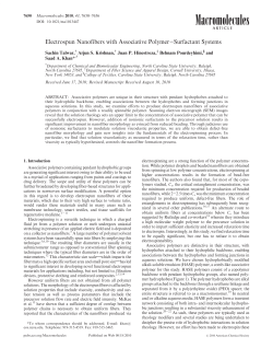 Electrospun Nanofibers with Associative PolymerrSurfactant Systems