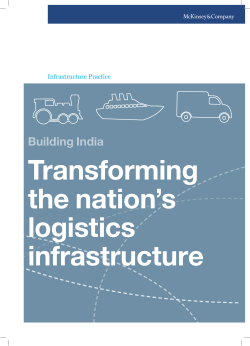 Building India: Transforming the nation`s logistics