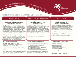 2016/17 Subscription Flyer