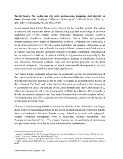 Rachel Mairs, The Hellenistic Far East
