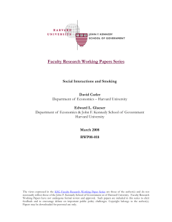 Faculty Research Working Papers Series