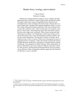 Market force, ecology, and evolution