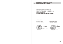 AND EQUIPMENT FOR BILLIARD SPORT /PYRAMID