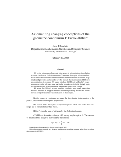 Euclid-Hilbert - University of Illinois at Chicago