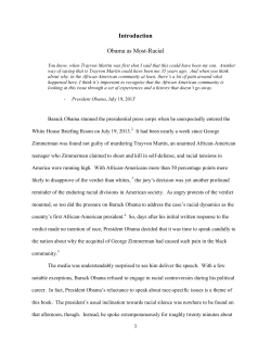 Introduction Obama as Most-Racial