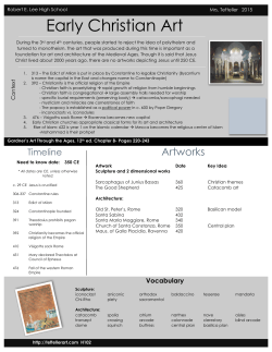 Early Christian Art - Tefteller`s AP Art History