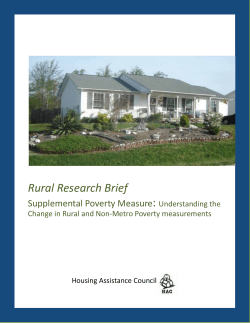 Analysis of the Supplemental Poverty Measure