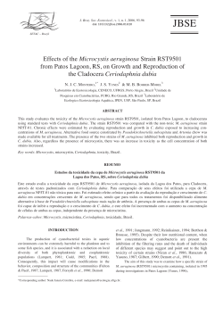 Effects of the Microcystis aeruginosa Strain RST9501 from Patos
