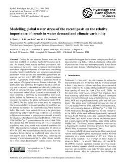 Modelling global water stress of the recent past