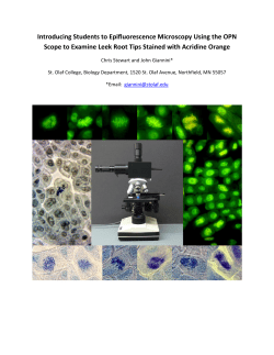 Introducing Students to Epifluorescence Microscopy Using the OPN