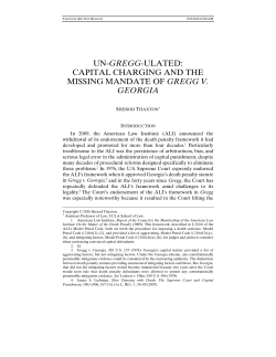 Capital Charging and the Missing Mandate of Gregg v. Georgia