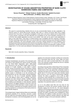 INVESTIGATION OF SOUND ABSORPTION PROPERTIES OF