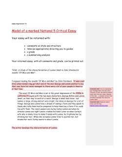 Model of a marked National 5 Critical Essay