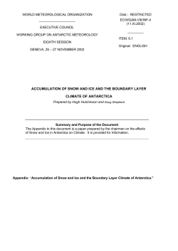 accumulation of snow and ice and the boundary layer