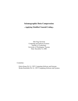 Seismographic Data Compression - Applying