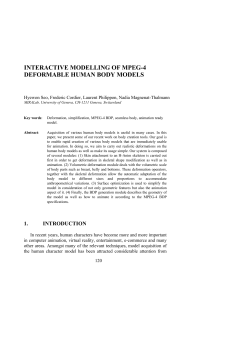 interactive modelling of mpeg-4 deformable human body