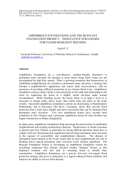 amphibious foundations and the buoyant foundation project