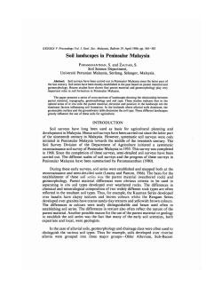 Soil landscapes in Peninsular Malaysia