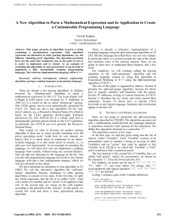 A New Algorithm to Parse a Mathematical Expression