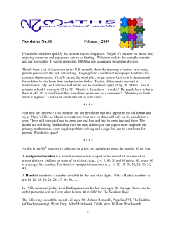 Newsletter No 80