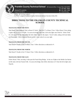 DIRECTIONS TO THE FRANKLIN COUNTY TECHNICAL SCHOOL