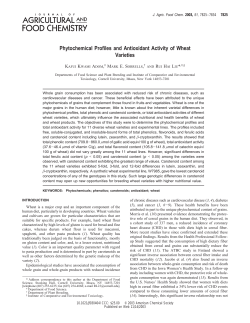 Phytochemical Profiles and Antioxidant Activity of