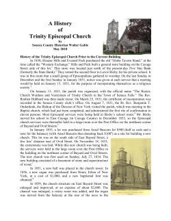 A History of Trinity Episcopal Church