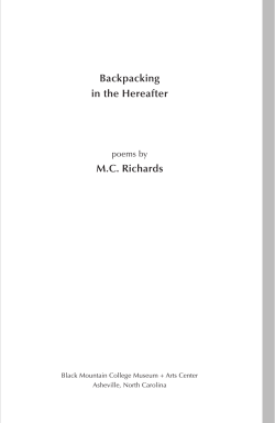 MC Richards Backpacking Proof - Black Mountain College Studies