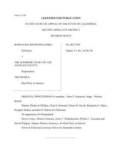 POLANSKI v. The People, Real Party in Interest. | FindLaw