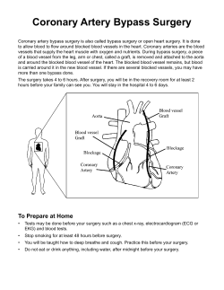 Coronary Artery Bypass Surgery - Health Information Translations