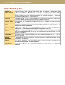 Glossary of Terms and Acronyms from the