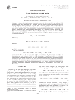 Pyrite dissolution in acidic media