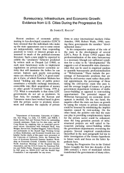 Bureaucracy, Infrastructure, and Economic Growth: Evidence from