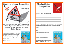 Shetland Library Competition Shetland Library Competition