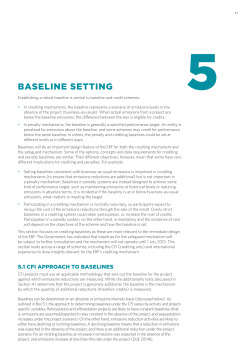BASELINE SETTING - Climate Change Authority