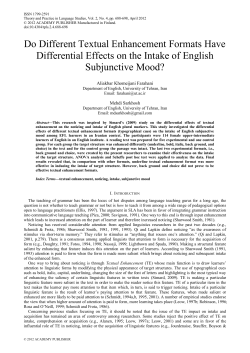 Do Different Textual Enhancement Formats Have Differential Effects