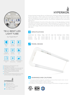 T8 4 FT UBent Specsheet