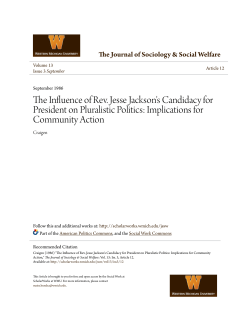 The Influence of Rev. Jesse Jackson`s Candidacy for President on