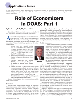 Role of Economizers In DOAS: Part 1