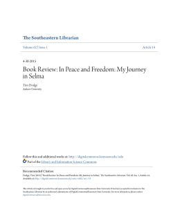 In Peace and Freedom: My Journey in Selma