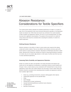 Abrasion Resistance - Association for Contract Textiles