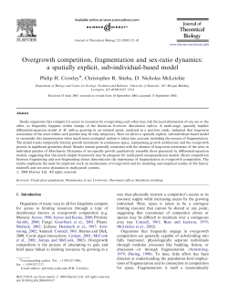 Overgrowth competition, fragmentation and sex