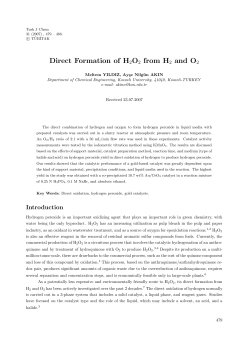Direct Formation of H2O2 from H2 and O2