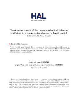 Direct measurement of the thermomechanical Lehmann