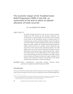 The economic impact of the Troubled Assets Relief Programme