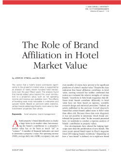 The Role of Brand Affiliation in Hotel Market Value