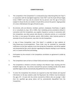 COMPETITION RULES