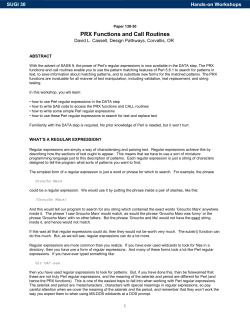 138-30: PRX Functions and CALL Routines