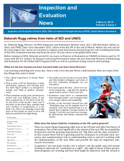 Newsletter - Office of Internal Oversight Services